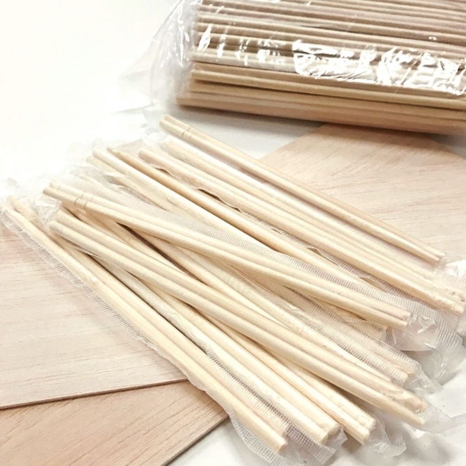 膠包圓木筷